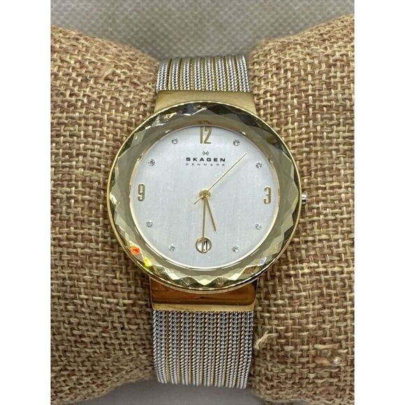 Skagen SKW2087 Women's Two-Tone Stainless Steel Mesh Analog Dial Watch AEA131 - Picture 1 of 11